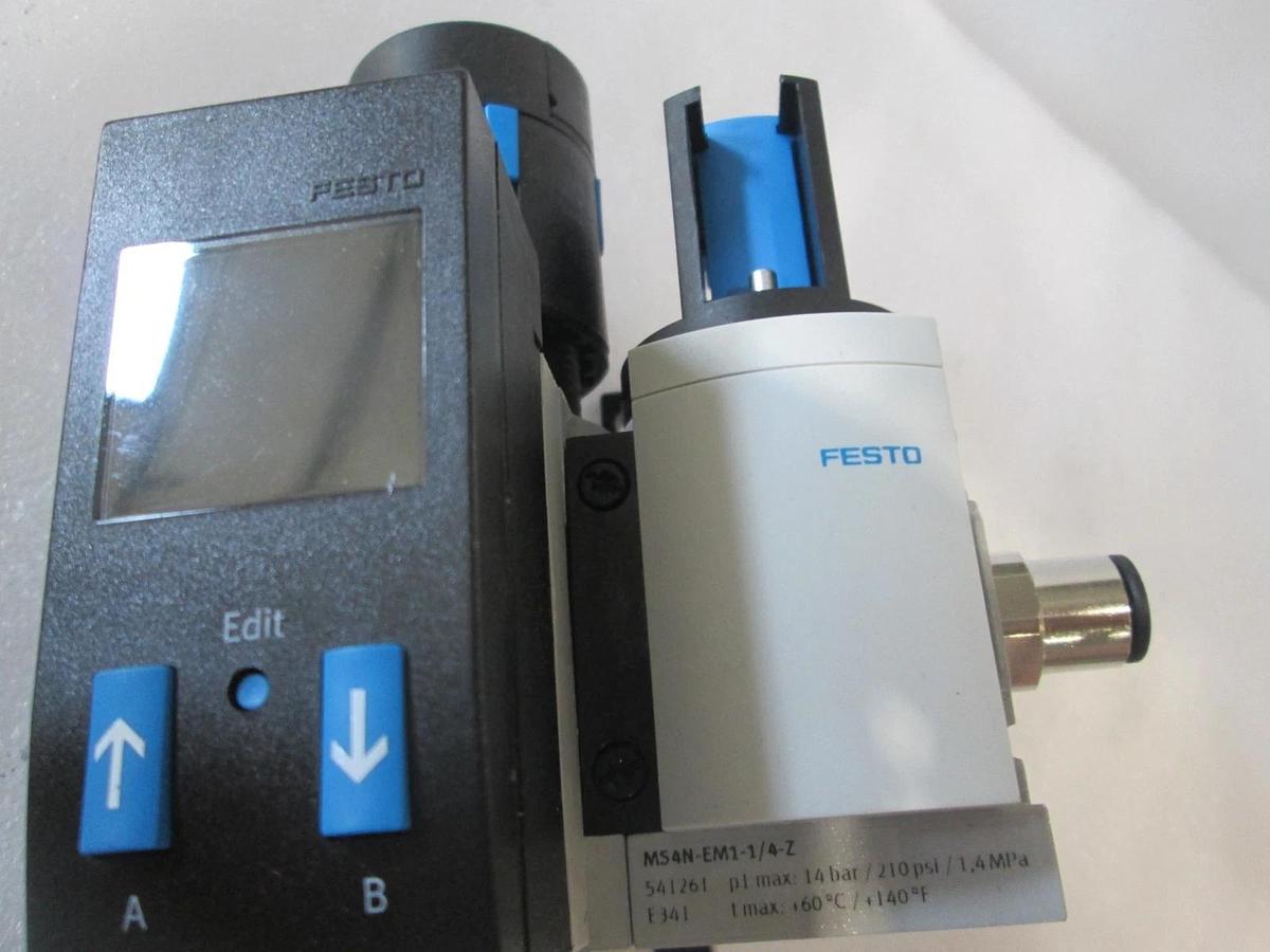 Used Festo, MS4-LFR-1/4 Filter Regulator Assy w/ M54N-EM1 Filter, Used
