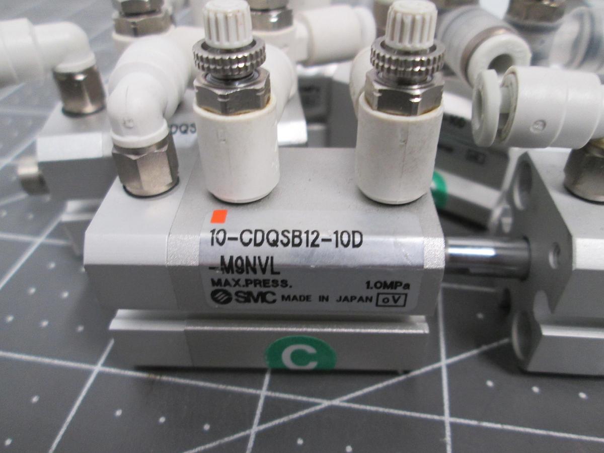 Used Lot of 5 SMC 10-CDQSB12-10D Clean Series Compact Air Cylinder Auto Switch