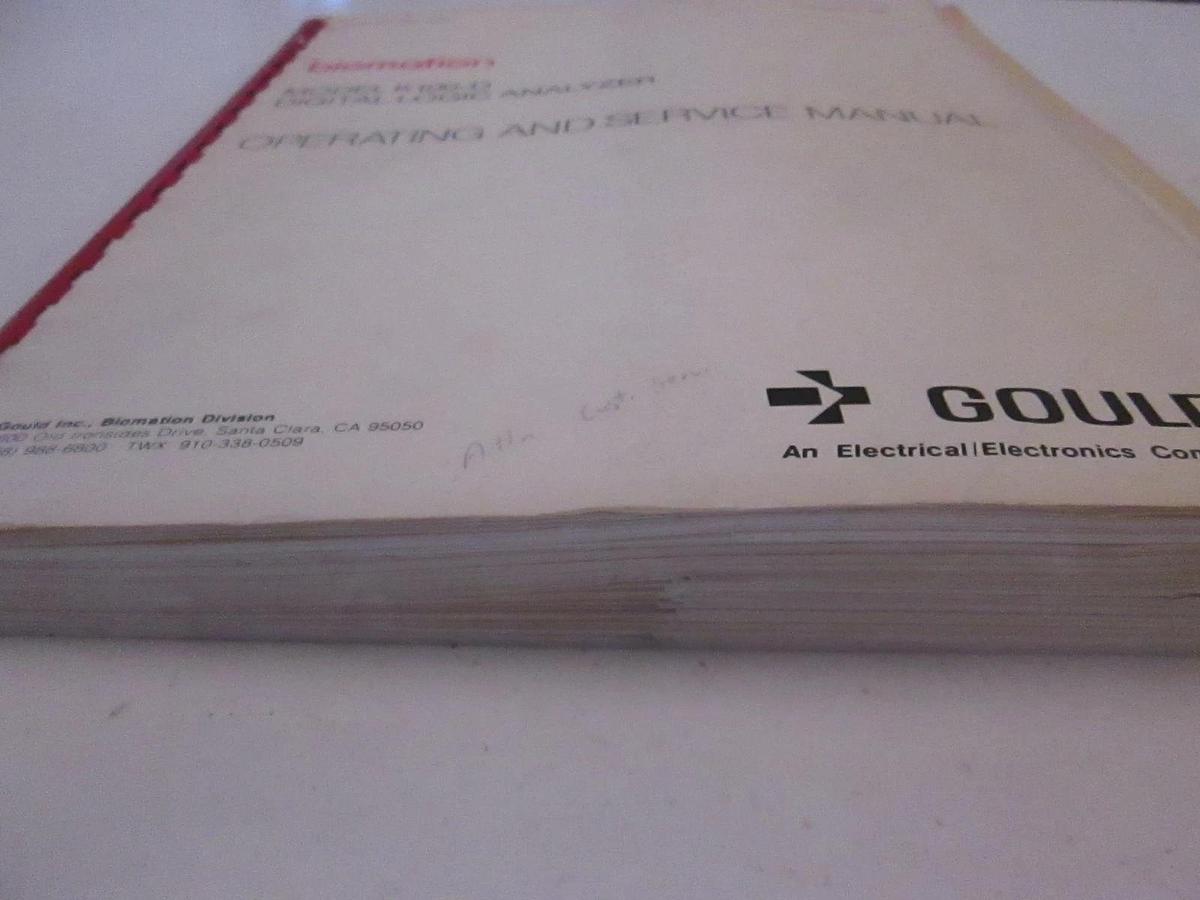 Used Gould Model K100-D Digital Logic Analyzer Operating and Service Manual, Used