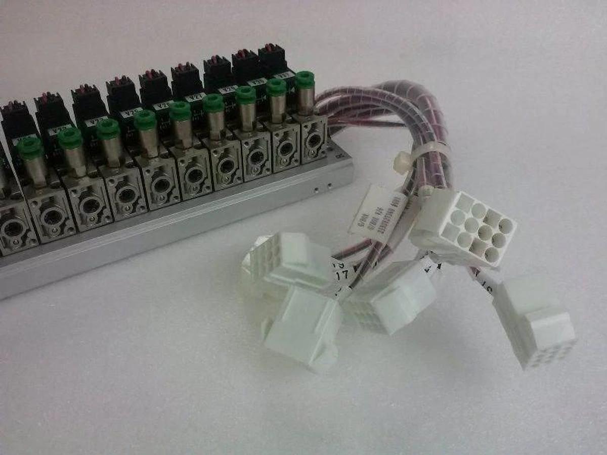 Used SMC VZ110 Solenoid Valve Assembly (14 Solenoid, Manifold)