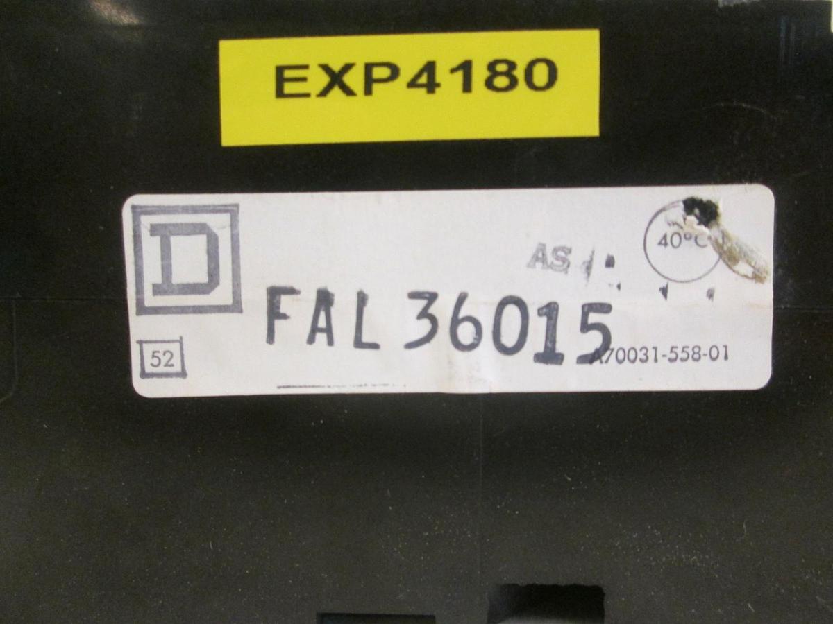 Used Square D FAL36015 Circuit Breaker, 15 AMP, 3 Pole