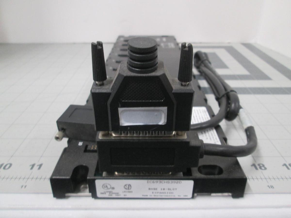 Used GE Fanuc, IC693CHS392D, 10 Slot Baseplate Expansion Module w/ Connect Cable,Used