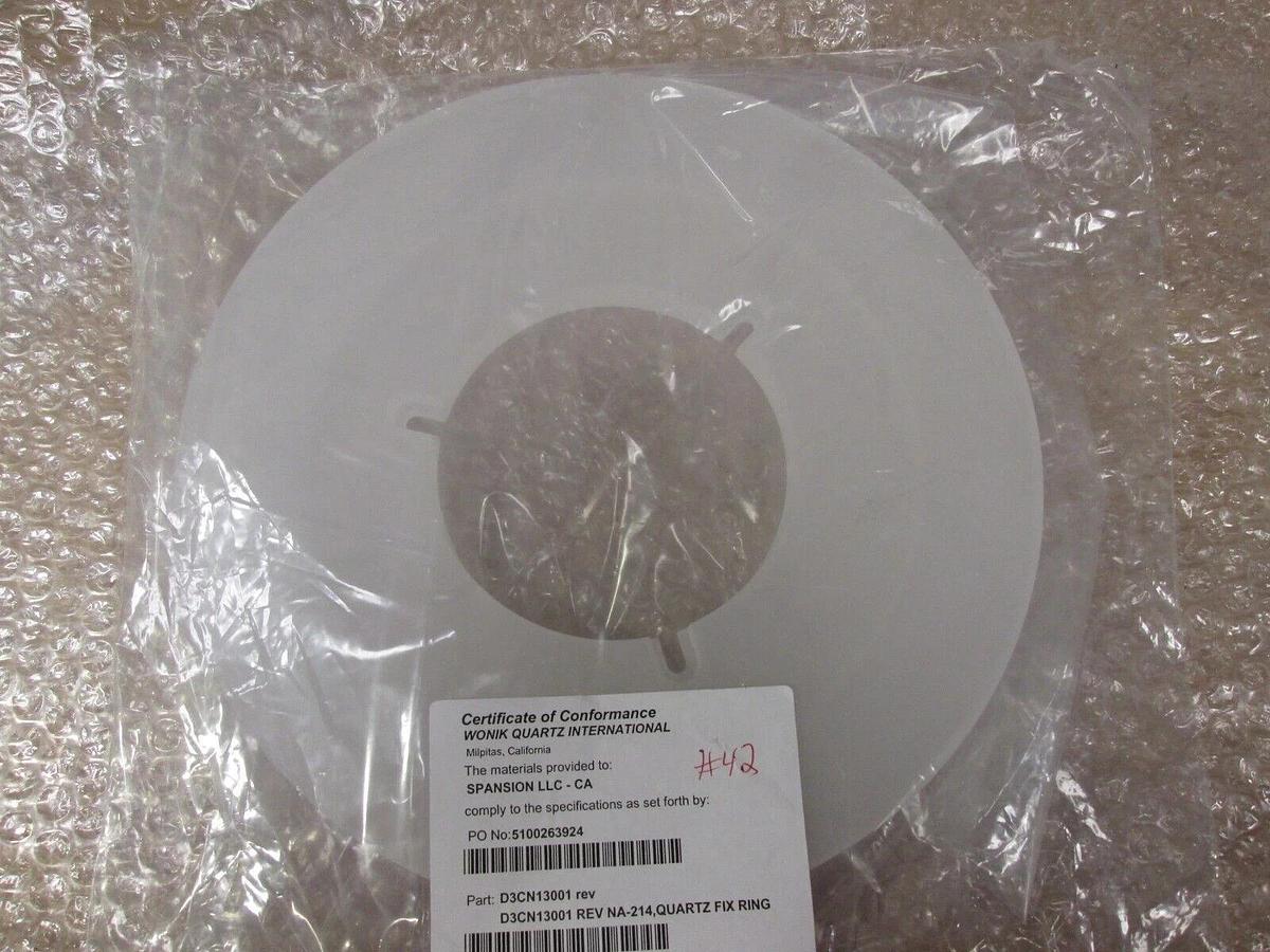 TEL Tokyo Electron Quartz fix ring, D3CN13001, New TEL furnace