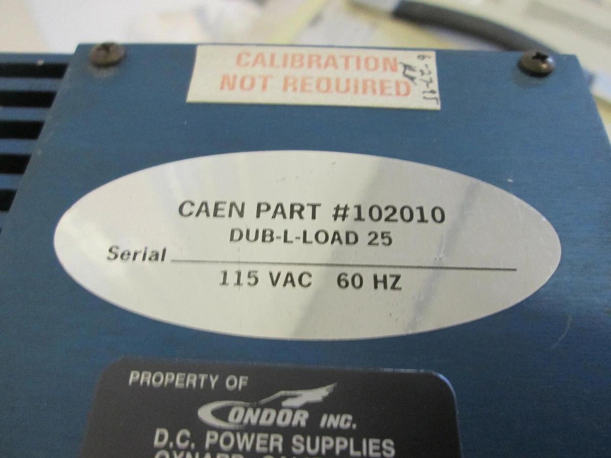 Used Caen Engineering, Part No.102010, DUB-L-Load 25, 115 VAC, 60Hz, Used