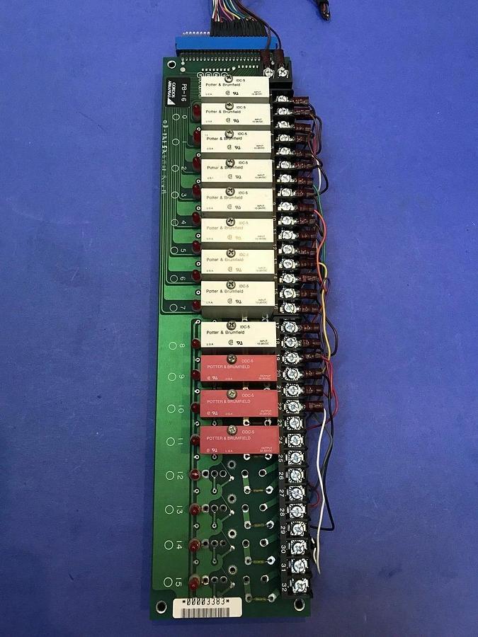 Used Gordos Arkansas PB-16 Board w/ 12 Relay Modules, Used
