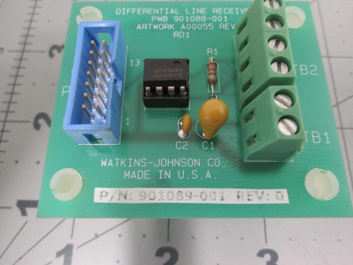 Watkins Johnson, 901089-001, Line Differential Receiver PCB Assy, New