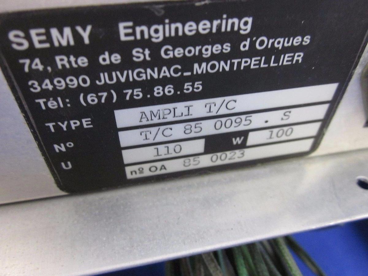 Used Semy Engineering MYP821000A 6 Input T/C Amplifier Assy w/ Box/Wires/Cabels