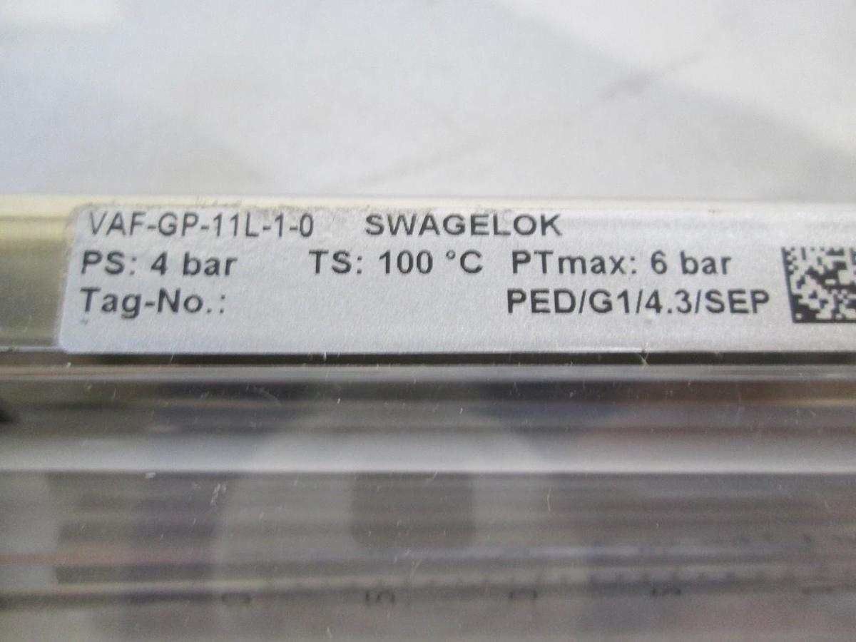 Used Swagelok, VAF-GP-11L-1-0, Flow Meter, Used