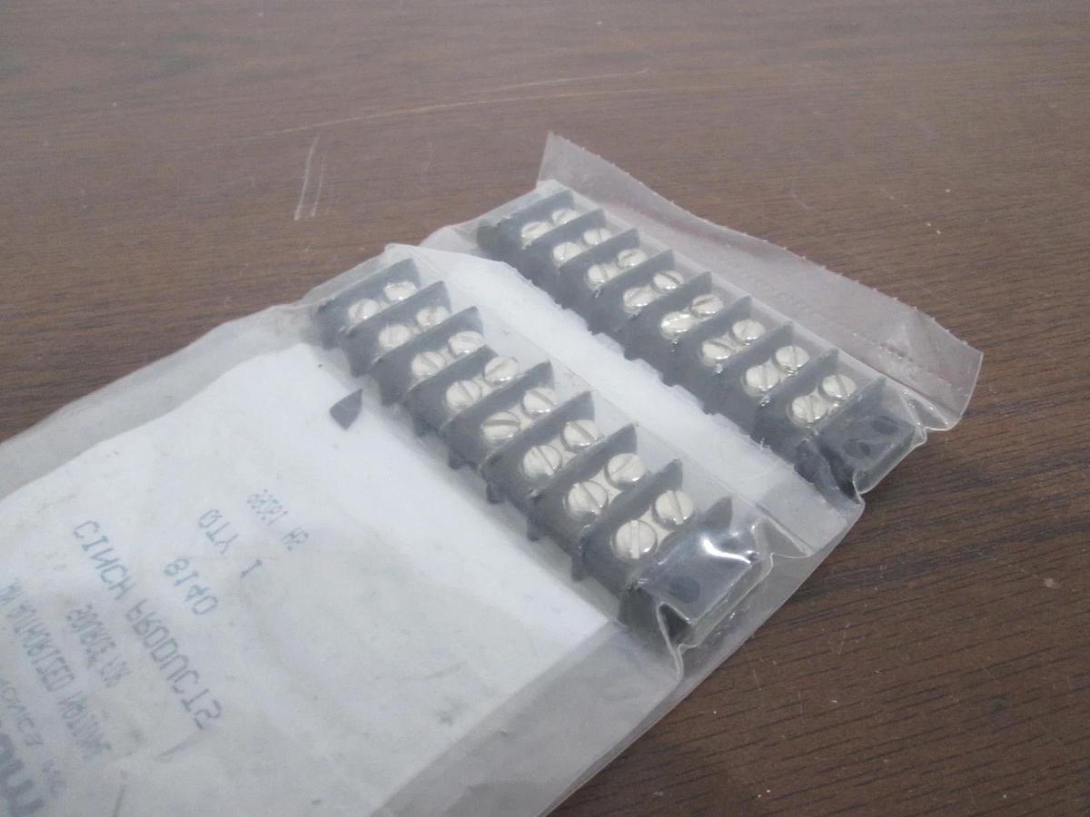 Waldom/Cinch, 8140, 8 Position Terminal Block, New, Lot of 2