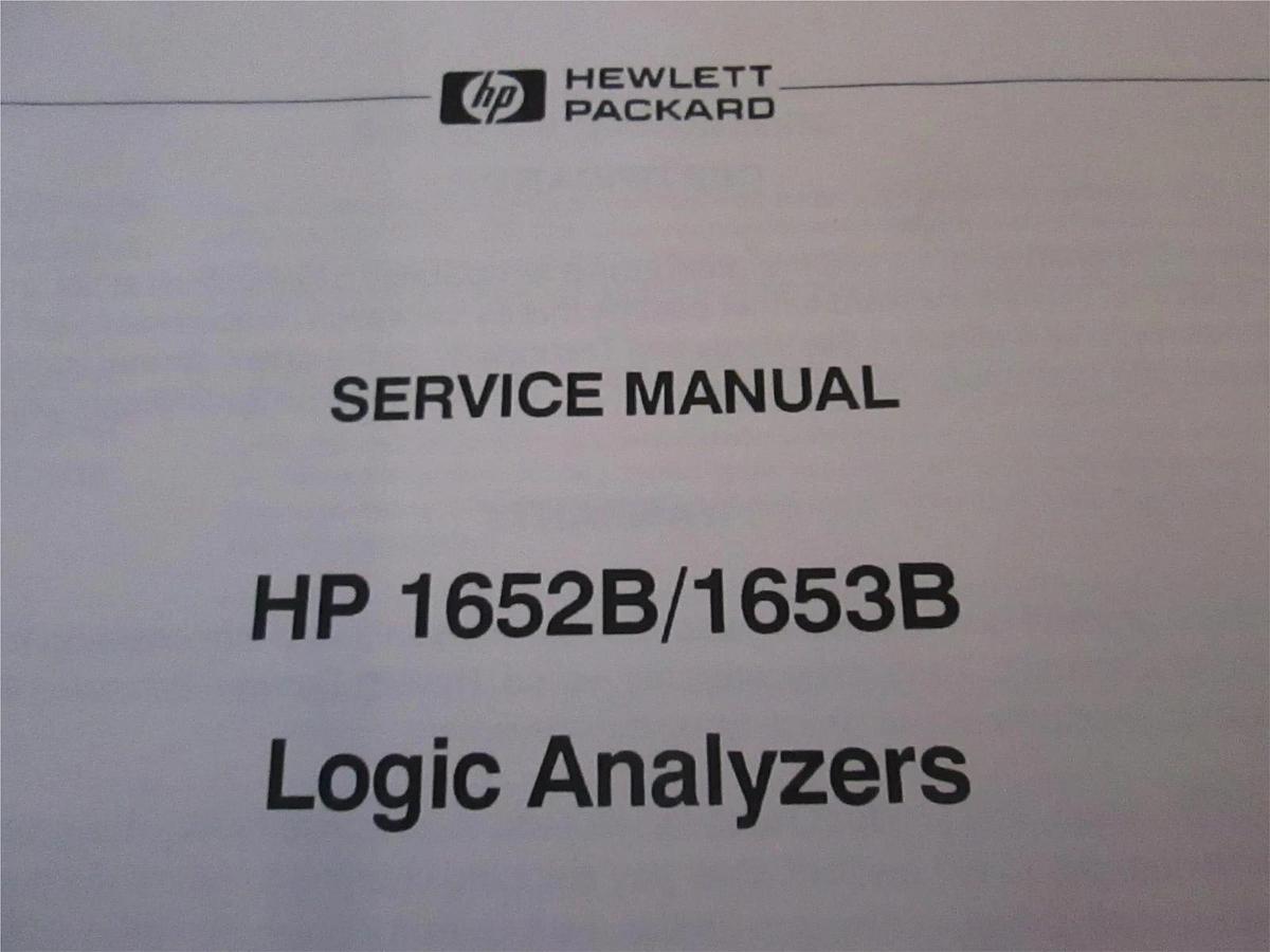 Used HP 1652B/1653B Logic Analyzers Service Manual, Used