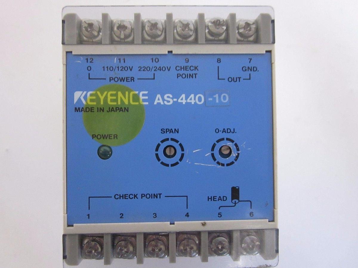 Used Keyence AS-440-10 Sensor Amplifier Unit, 110/120/220/240V