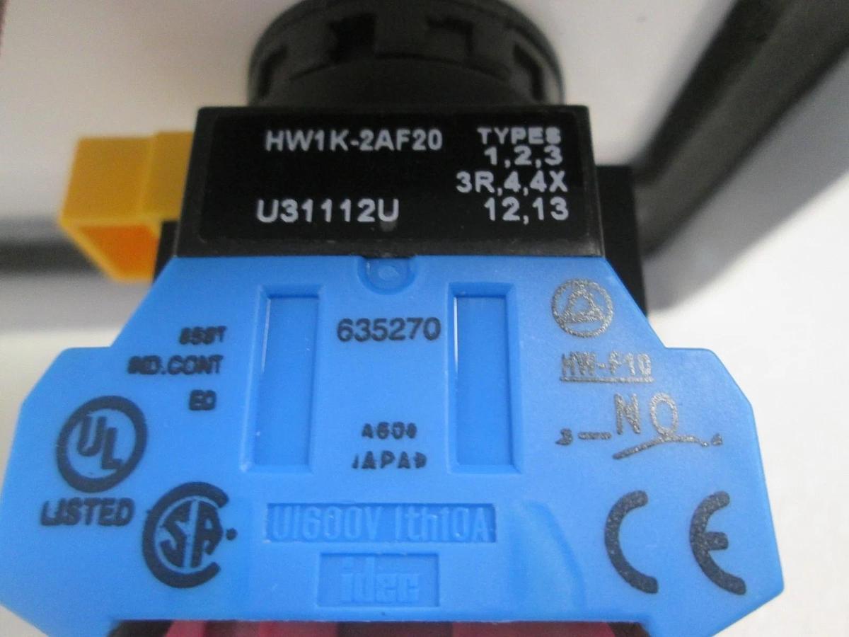 Used Cover Interlock Bypass Panel w/ Emergency Stop Button, Used
