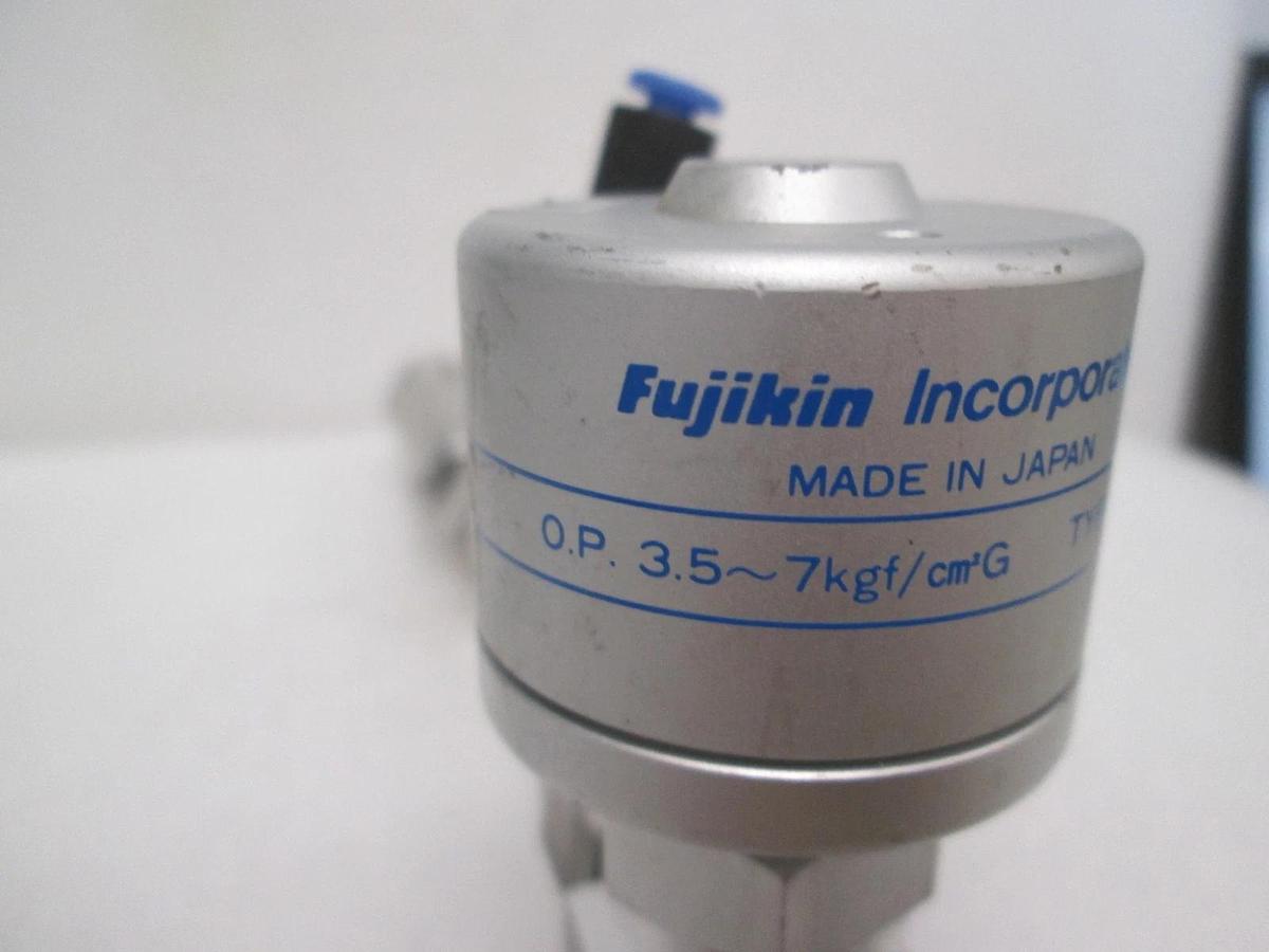 Used Fujikin, 0120-064661, N.O. Gas Assy w/ Millipore FJFG 02P RU Filter, Used