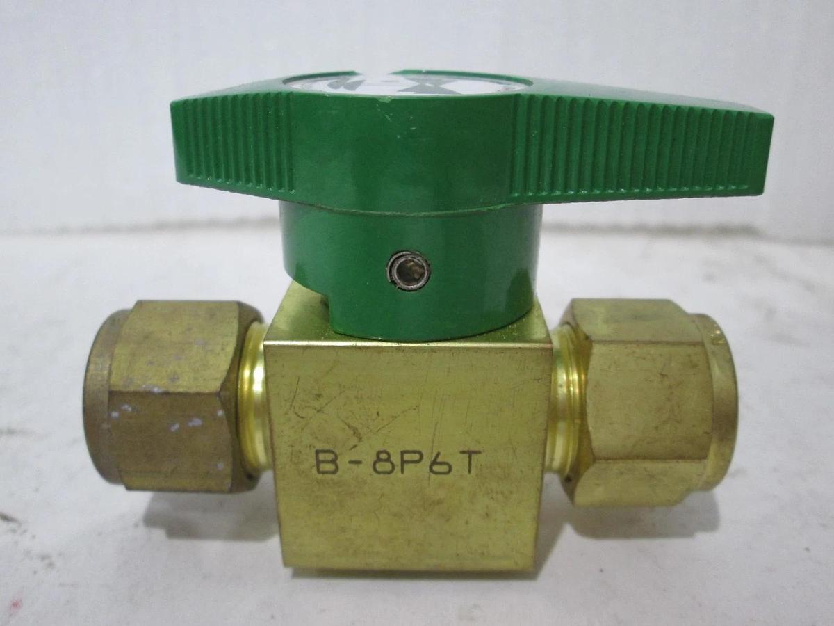 Used Nupro, B-8P6T, 1/2" Brass Ball Valve, Used