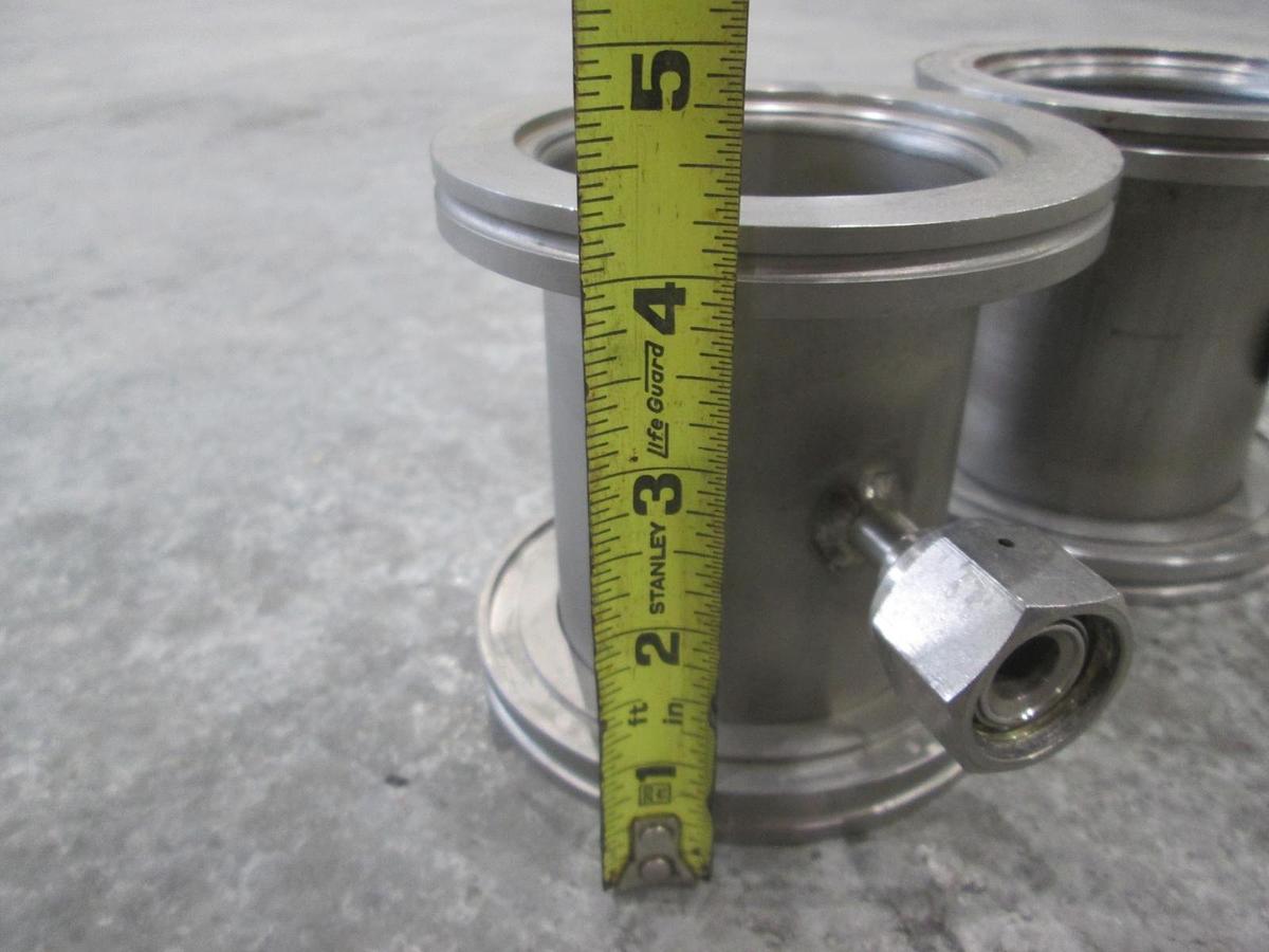 Used 4 1/4" Stainless Steel Adapter w/ 1/2" FVCR Fitting, Used, Lot of 2