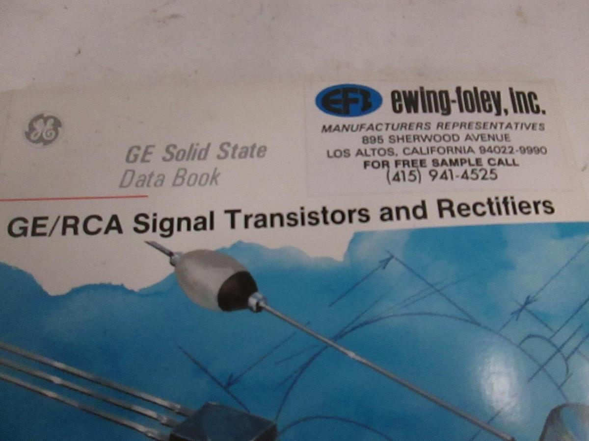 Used GE Solid State, GE/RCA Signal Transistors and Rectifiers Data Book, Used