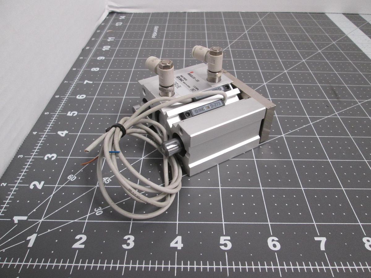 Used SMC MGQL20-20 Guided Cylinder Dual D-Z73 Auto Switches MGQL20-20-Z73L Actuator