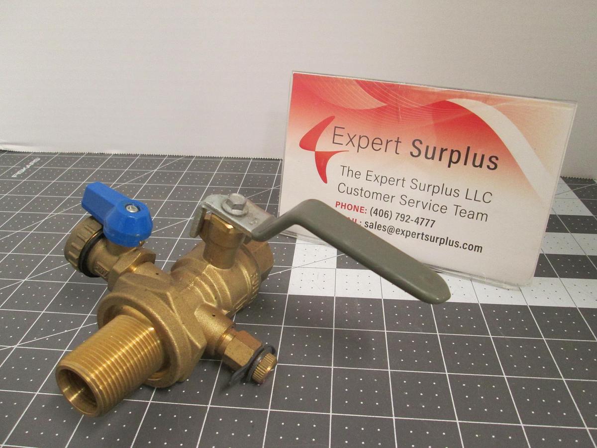 Used 3/4 V1SF 600 WOG Hydronic Balancing Valve with P/T Test Port & Blue Drain Valve