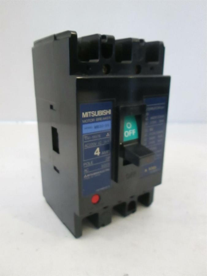 Used Mitsubishi Motor Breaker, MB30-SS, 4 Amp, 3 Pole, New