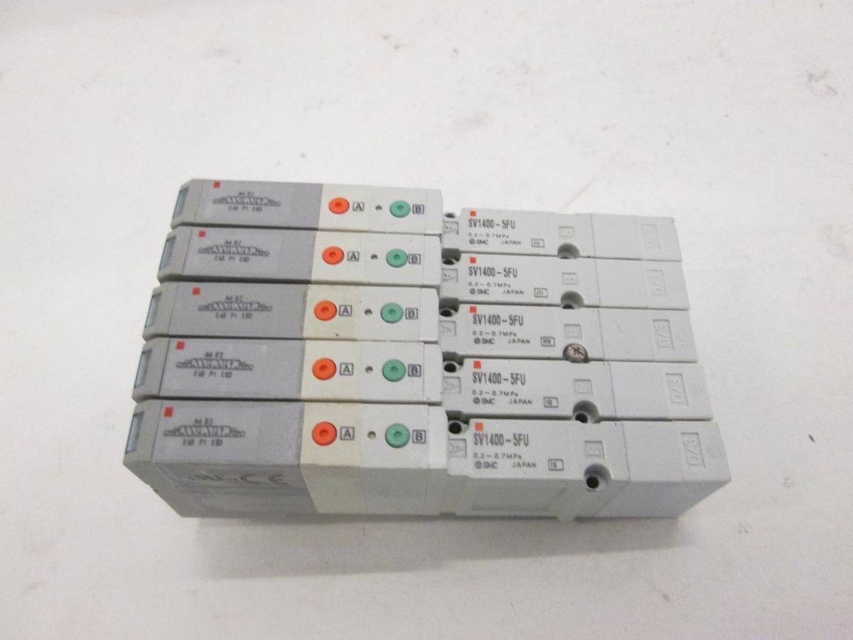 Used SMC, SV1400-5FU, Solenoid Valve, Used, Lot of 5