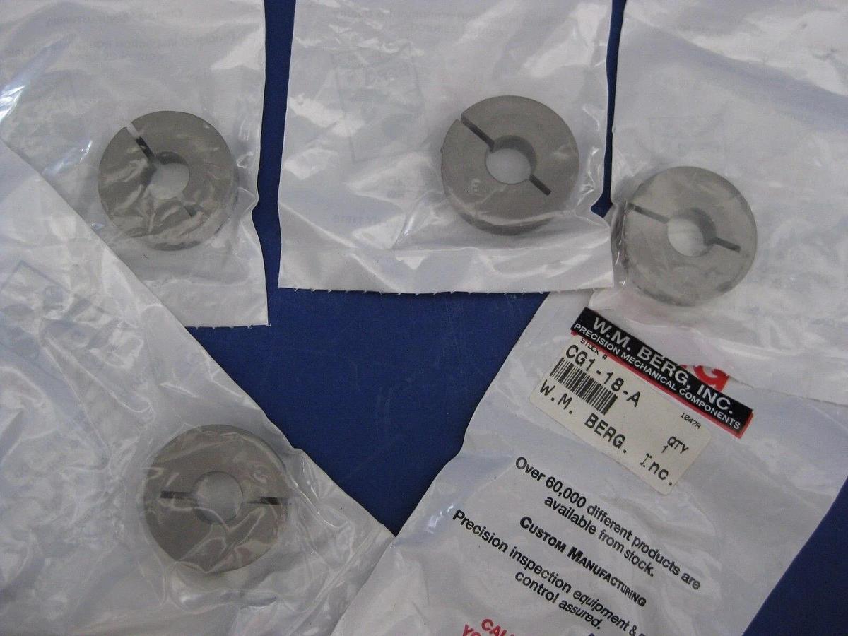 W.M. BERG CG1-18-A Split Hub Clamp, Aluminum, 0.437 Bore, Lot of 5 NEW