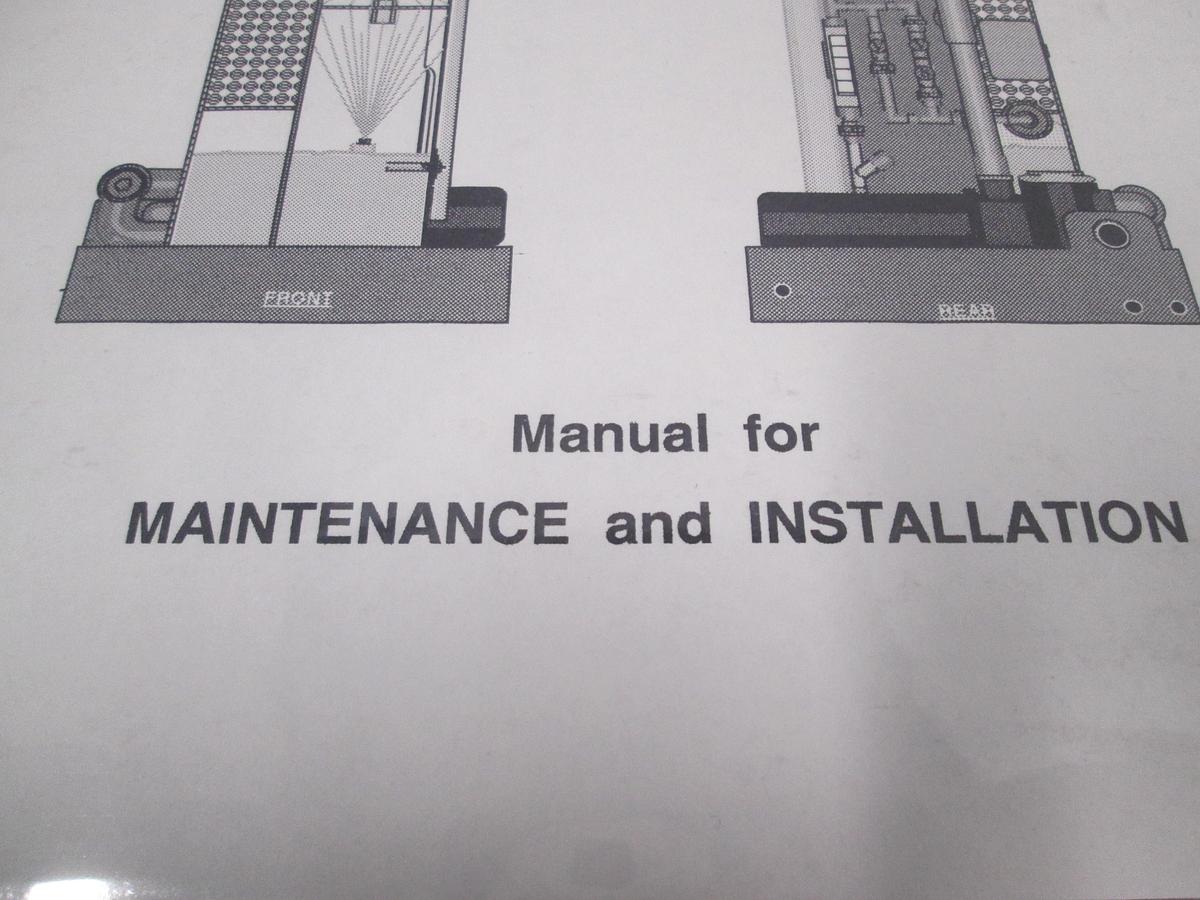 Used Airgard, STS-06 Series Fume Scrubber, Manual for Maintenance and Installation, Used