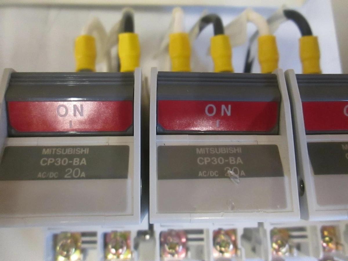Used Mitsubishi CP30-BA Circuit Protector Assy w/ Mounting Bracket, Used