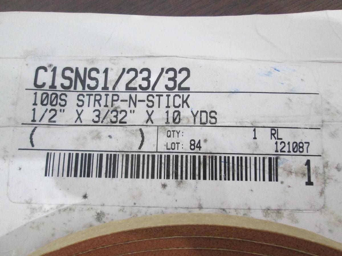 Saint Gobain, 1/2 x 3/32 x 10 Yards, 100S Strip-N-Stick Gasket Tape, New