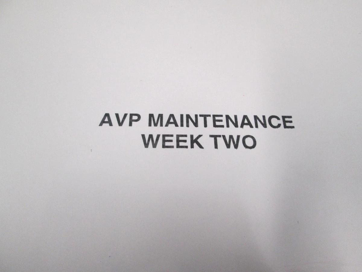 Used ASML, AVP Series 8000, Operation and Maintenance Course, Week Two, Used