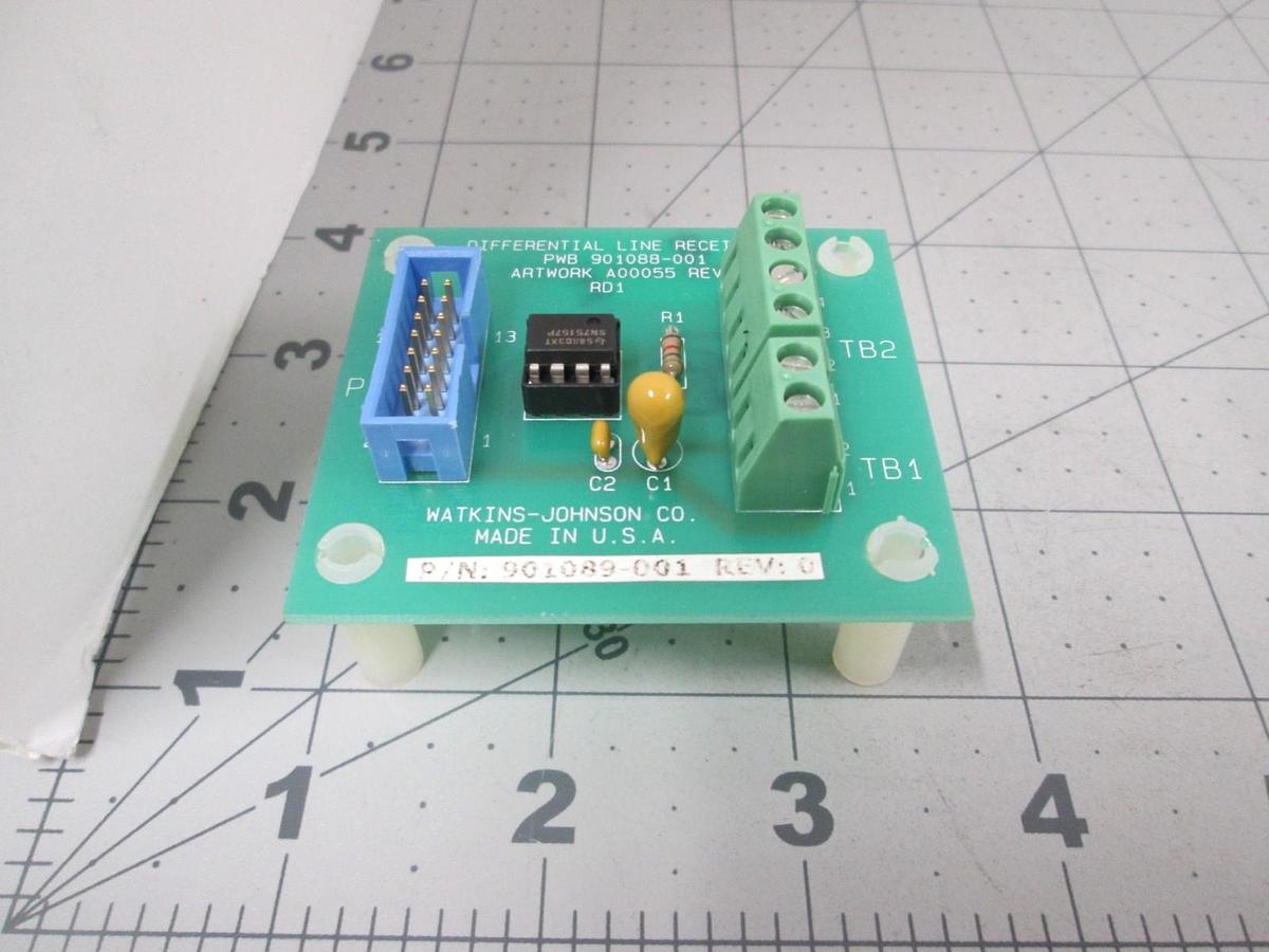 Watkins Johnson, 901089-001, Receiver Line, Differential-Circuit PCB Assy, New