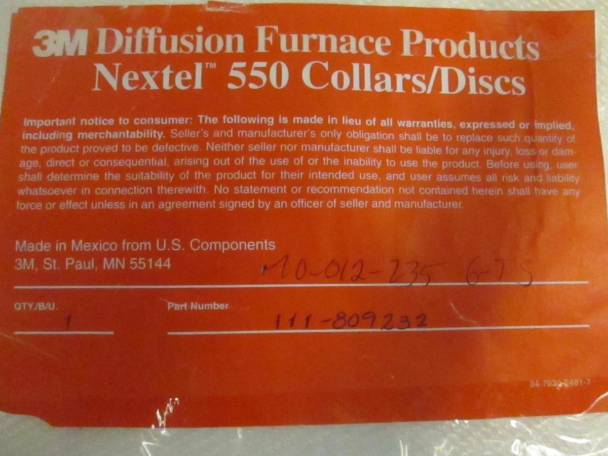 3M Diffusion Furnace Products, Nextel 550 Ceramic Collars/Discs, 111-809232