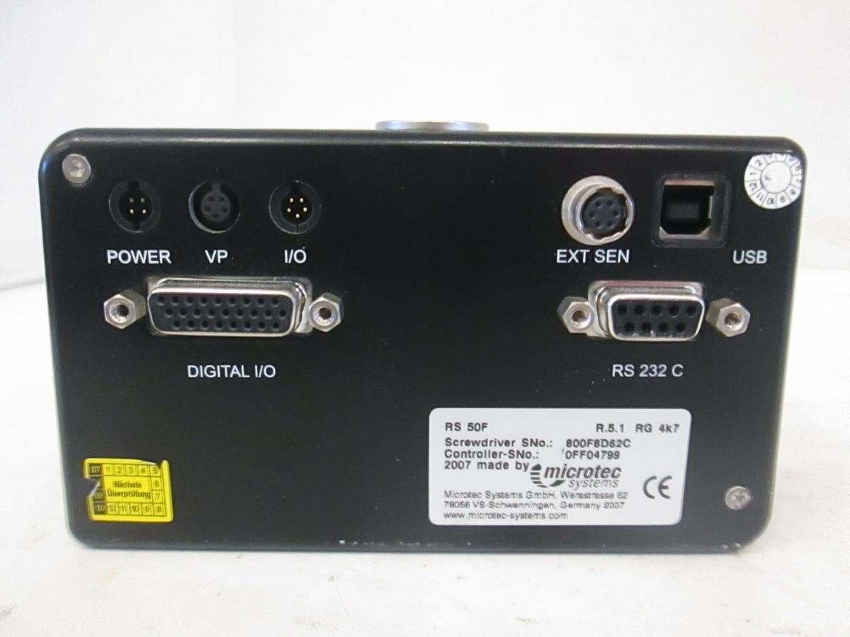 Used Microtec Systems RS 50F Torque Screwdriver Controller, Used