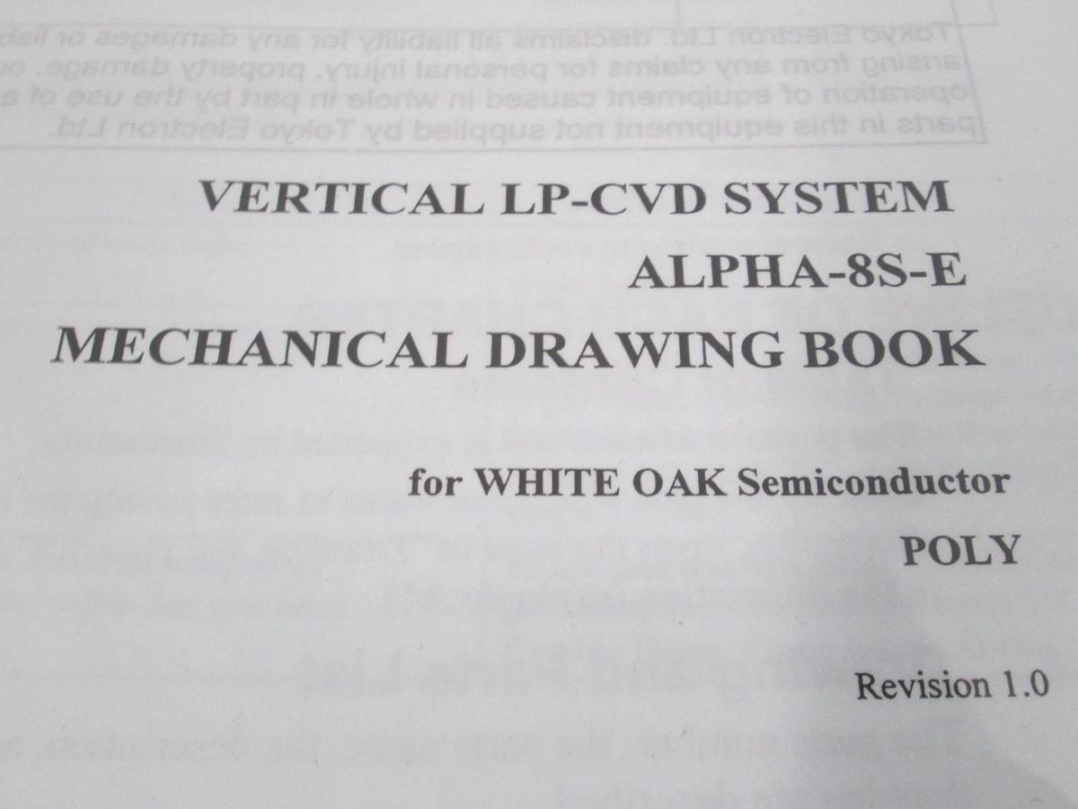 Used TEL Tokyo, ALPHA-8S-E, Mechanical Drawing Book POLY, Used