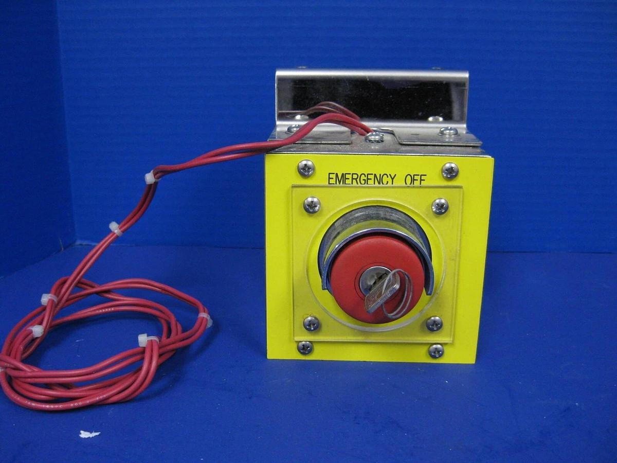 Used TEL Tokyo Electron Emergency Off Button with Key Lock, Used