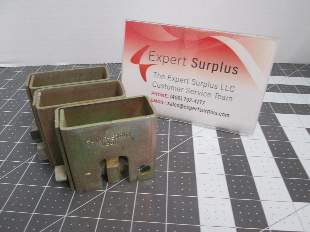 Used Lot of 3 Superstrut U562 GoldGalv 1/2" Rod Wide Throat Structural Beam Clamp ABB