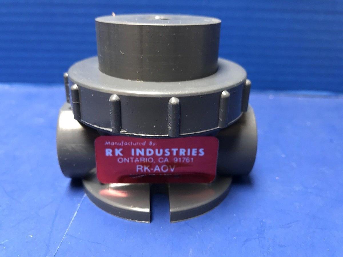 RK Industries, RK-AOV, Air Operated Valve, 1/2" FNPT, New