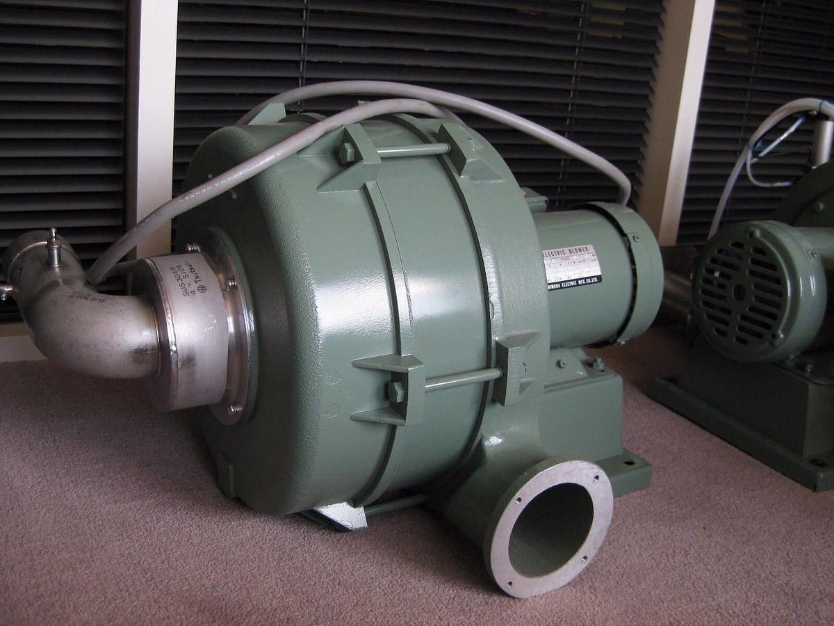 Used Nishimura Electric Blower NB-6, 3 Phase, 3300 RPM, Used, TEL vertical furnace