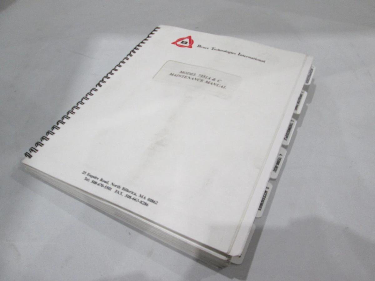 Used BTU International, Model 7351A & C, Maintenance Manual, Used