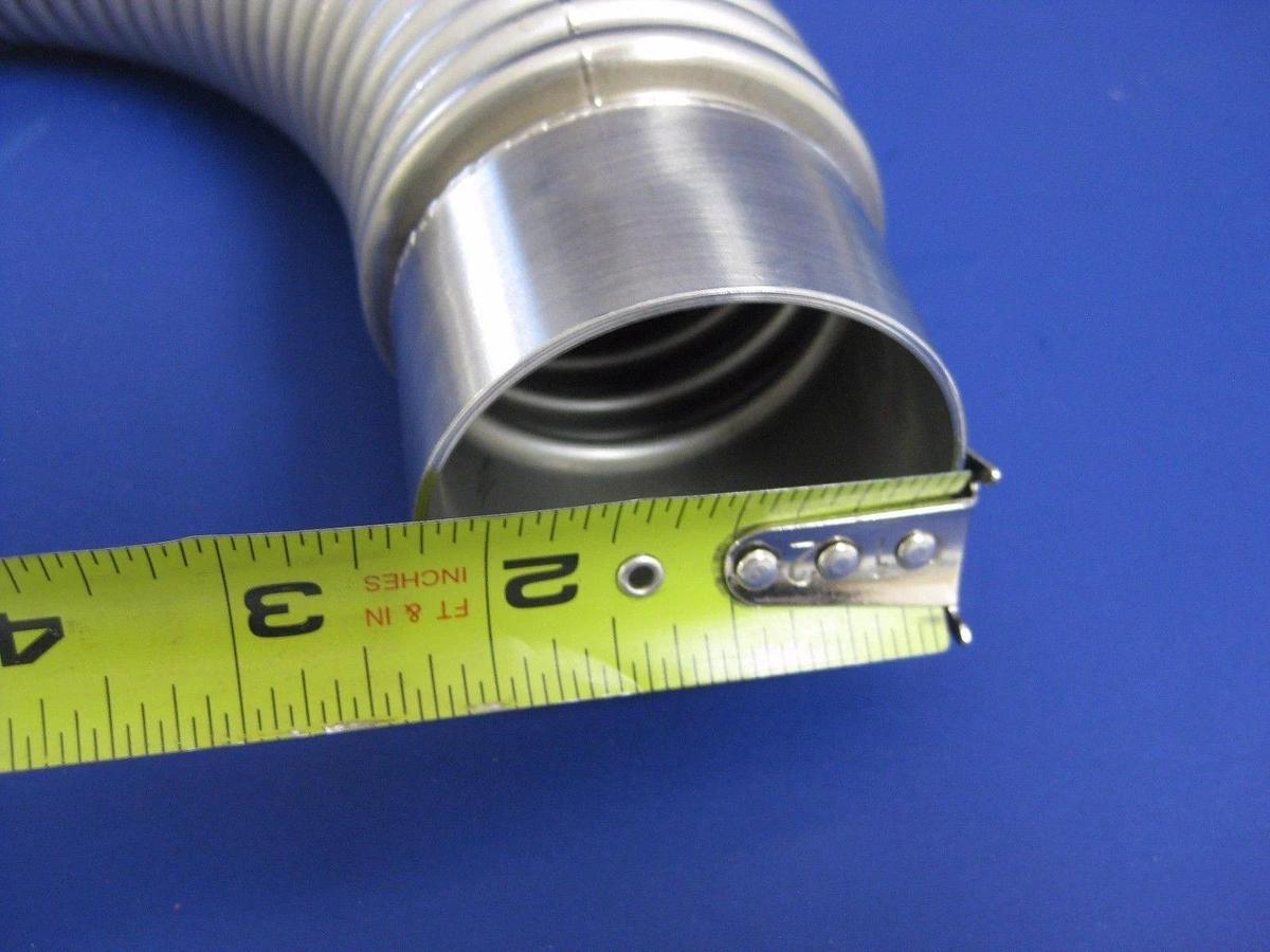 SS Bellows Torch Hose 14" Long, 2" Diameter, Tube Fitting, New