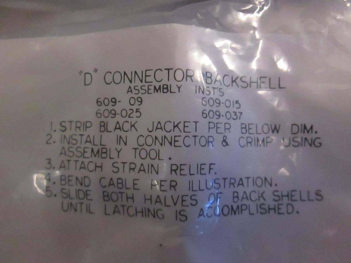 TB Ansley "D" Connector Back shell Assy, NIP, Lot of 22