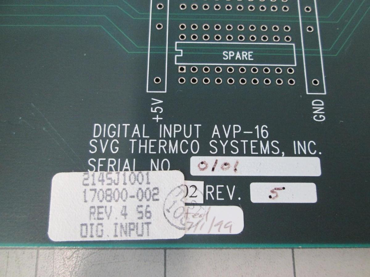 Used SPT Micro, 170800-002, Digital Input AVP-16, PCB Assy, New