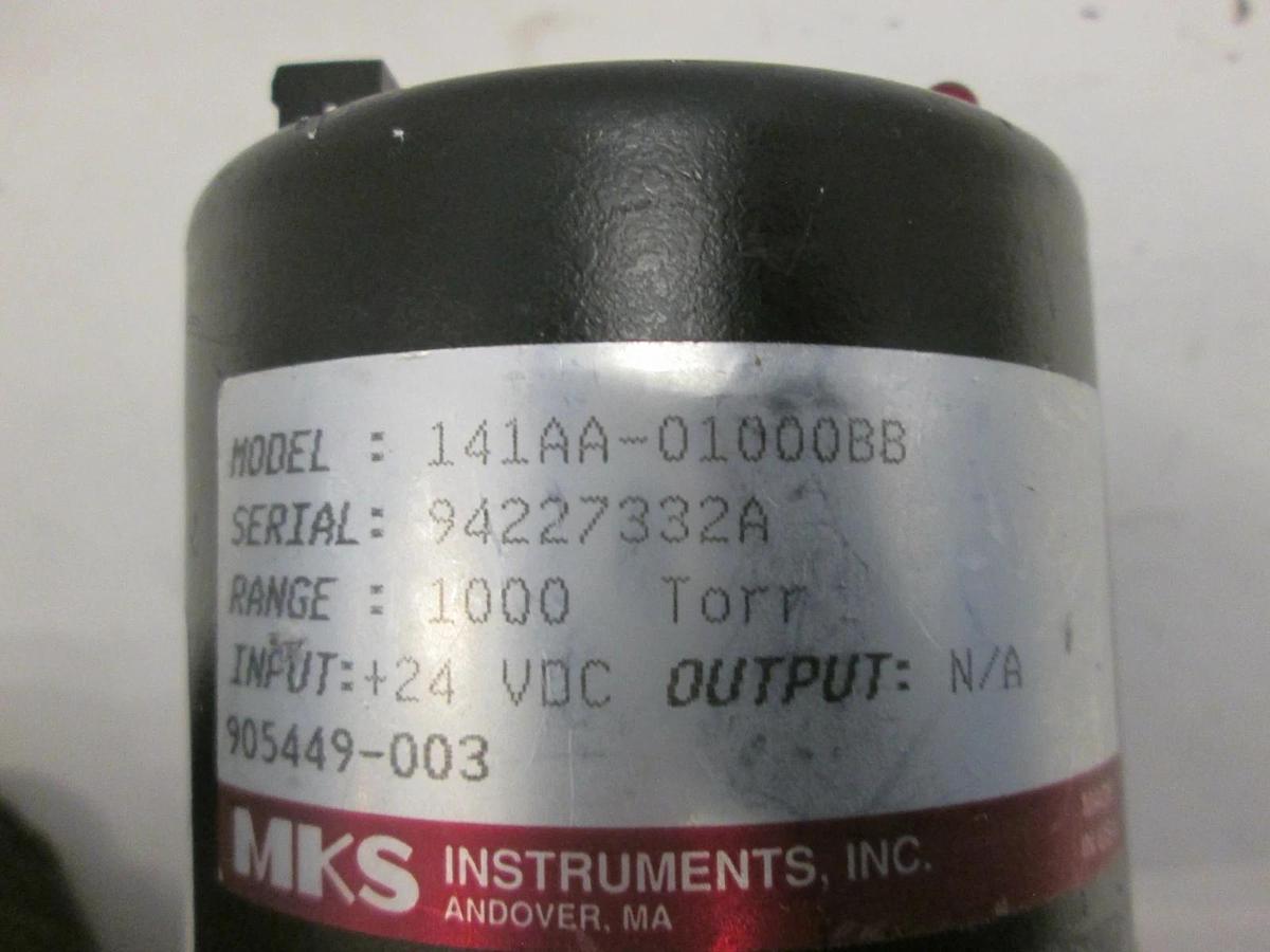 Used MKS, Baratron 1000 Torr Vacuum Switch, 141AA-01000BB, Used