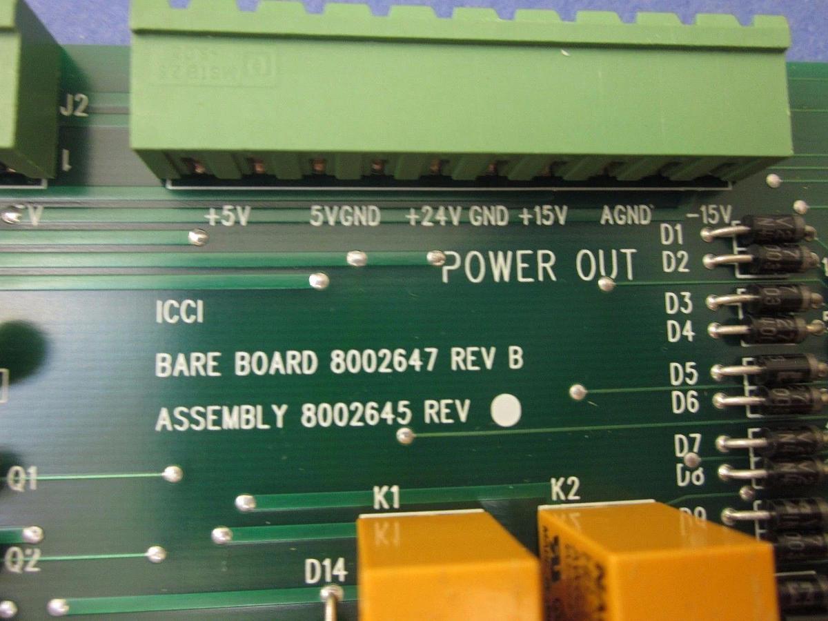 Used ICCI PCB Assembly 8002647 Rev B