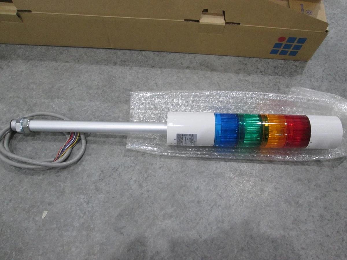 Patlite, LR6-02LJBW, 60mm, 4-Tier, 24VDC, Pole Mont/Cable, Flashing/Buzzer, New