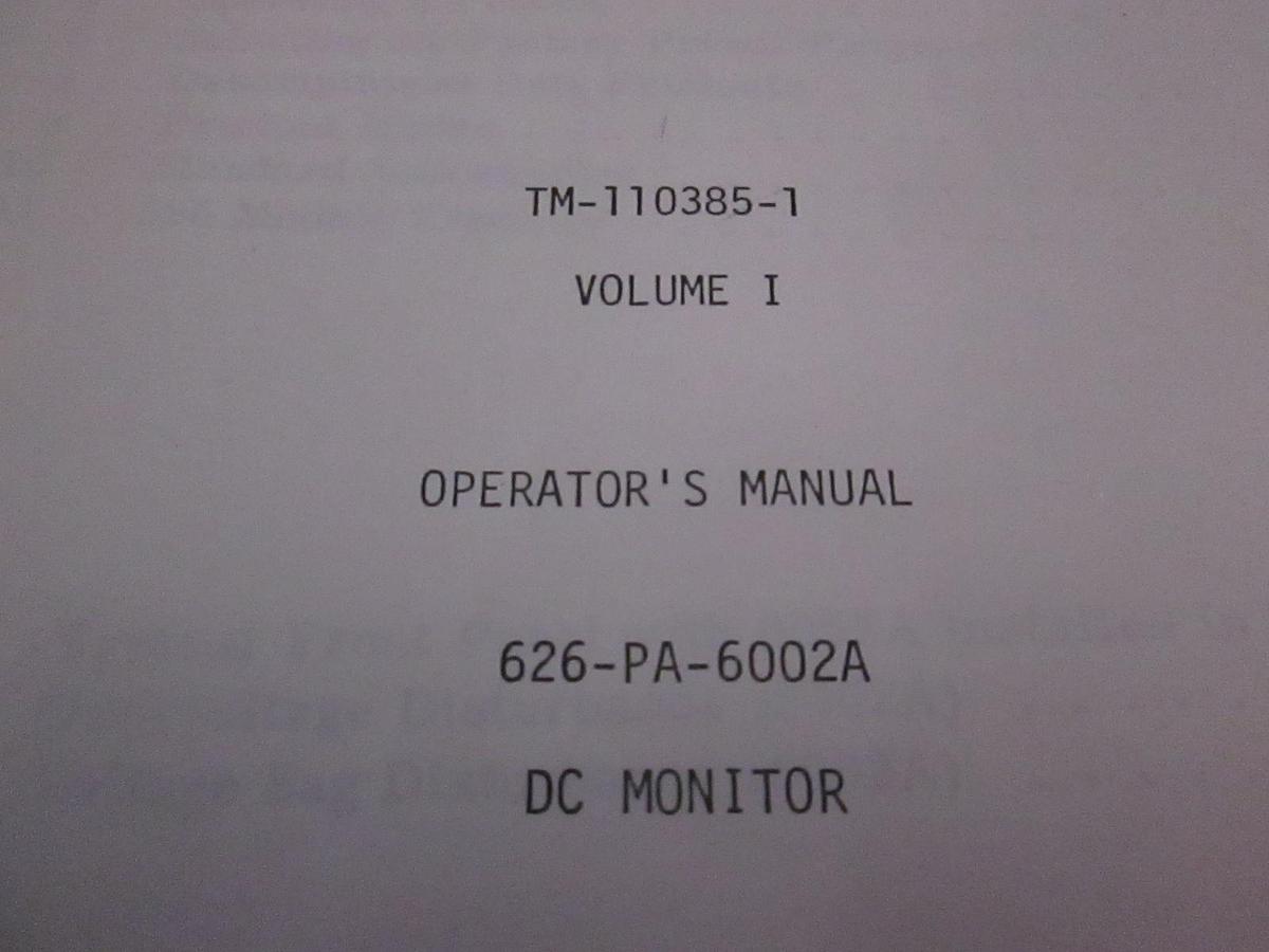 Used Dranetz Volume 1 Operators Manual for TM-110385-1, Used