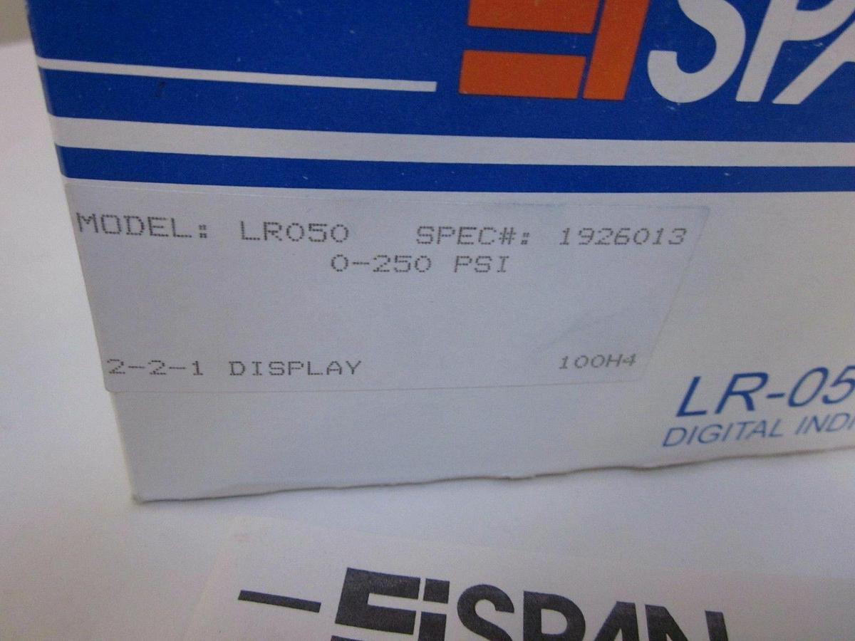 Used SPAN LR-050 Digital Indicator/ Local Display Module w/ Bendix Connector 250 psi