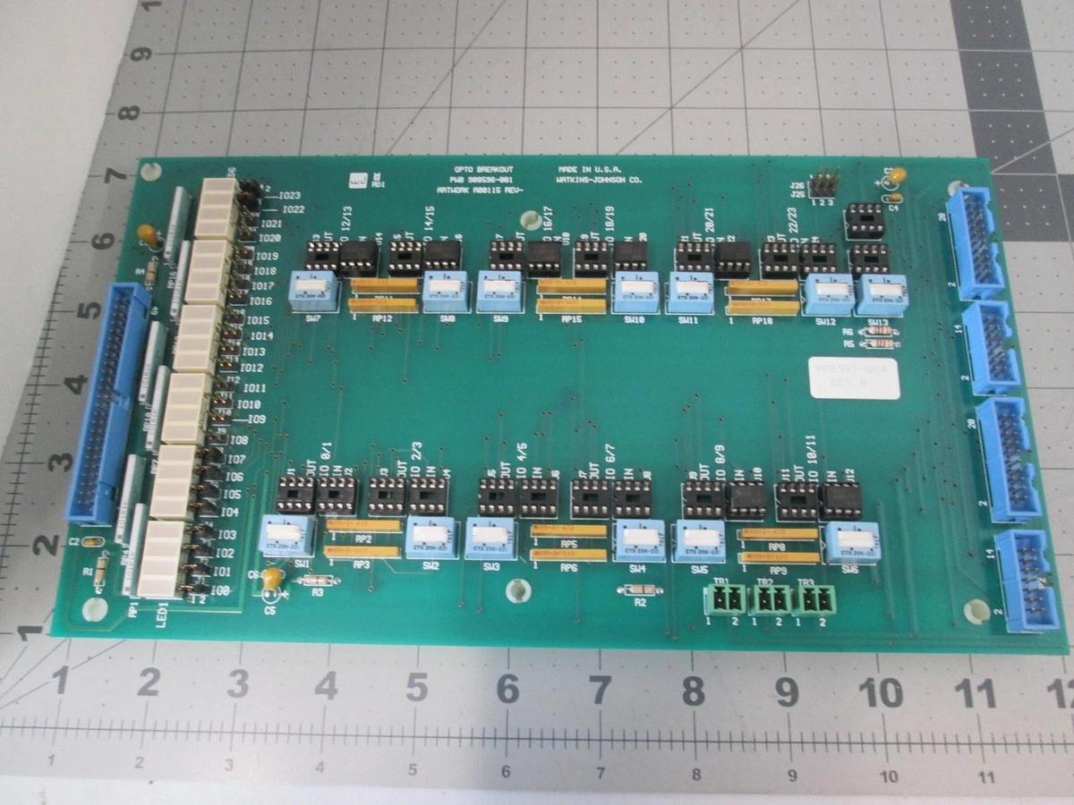 Watkins Johnson, 908597-004, Opto-Breakout Card 18-APL. New