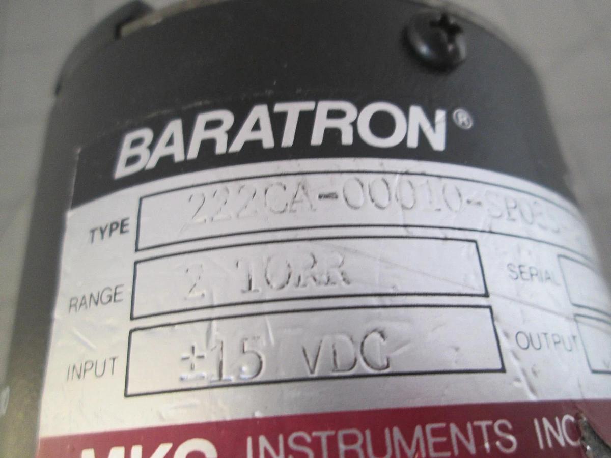 Used MKS. Baratron Type 222C, 222CA-00010-SP035-81, 2 Torr, Used