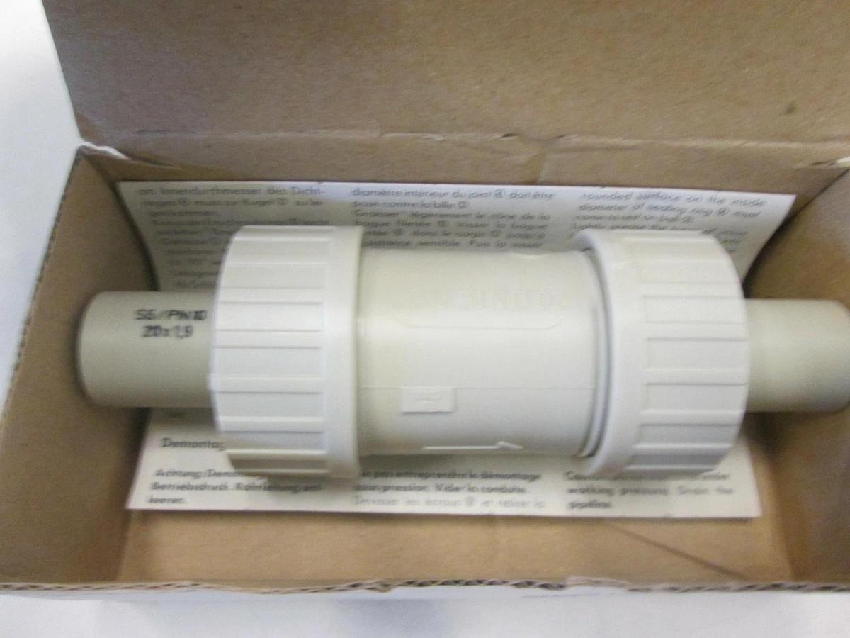 Georg Fischer, Ball Check Valve, PP-H, 167.360.482, New, Lot of 3