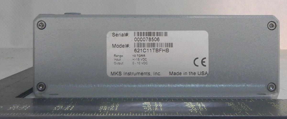 Used MKS 621C11TBFHB Signal Conditioner, Range: 10TORR, Input: +/-15VDC, Out: 0-10VDC